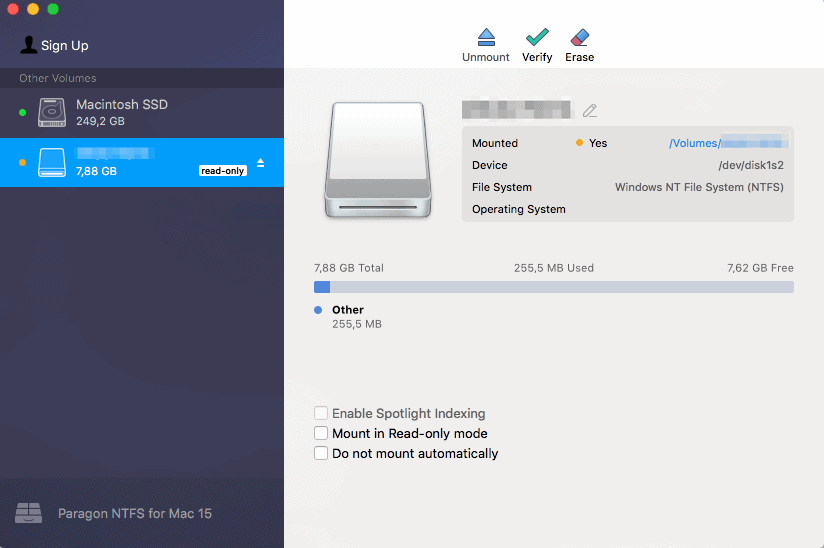 paragon ntfs for mac access permissions greyed out